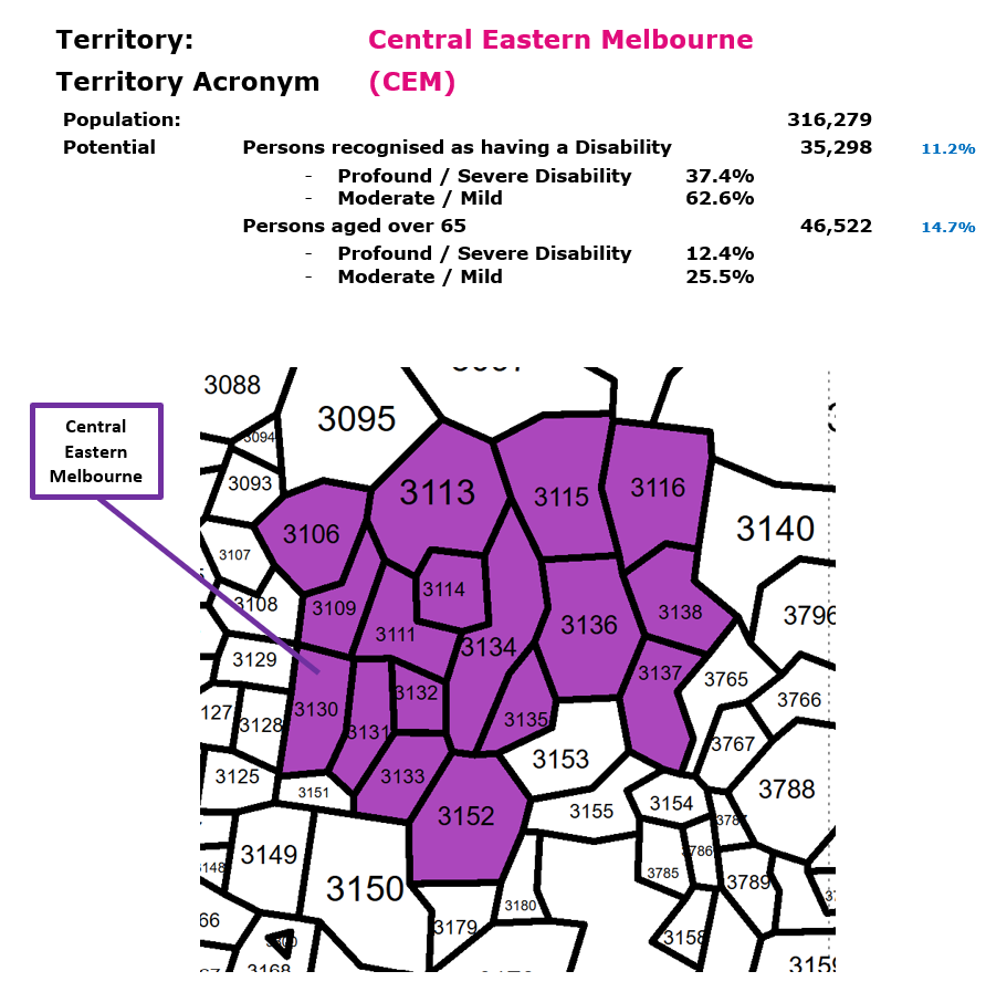 Central Eastern Melbourne - Map by PG